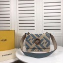 Fendi KAN I LOGO Handbag 8BS089 grey&Light blue JH08707NE93