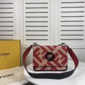 Fendi KAN I LOGO Handbag 8BS089 red&pink JH08709eW69