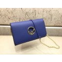 Fendi KANI original Calf leather Shoulder Bag 3326 blue JH08738sc42