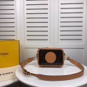 Fendi MINI CAMERA CASE Multicolor canvas bag 8BF097 apricot JH08672jo45