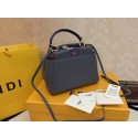 Fendi Mini Peekaboo Bags Sheepskin Leather 55211 Dark Grey JH08757xK90