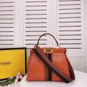 FENDI PEEKABOO ICONIC leather bag F0826 orange JH08511GJ97