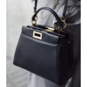 Fendi PEEKABOO ICONIC MINI nappa leather bag 8BN244 black JH08494OG45