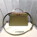 Fendi PEEKABOO ISEEU EAST-WEST leather bag 8BN323A green JH08492eT55