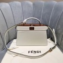 Fendi PEEKABOO ISEEU EAST-WEST leather bag 8BN323A white JH08493de78