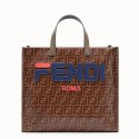 Fendi SHOPPER F1843 brown&blue JH08662jW13