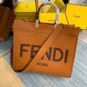 FENDI SUNSHINE MEDIUM brown leather shopper 8BH386A JH08478Ce27