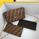 Fendi WALLET ON CHAIN WITH POUCHES leather mini-bag 8BS032 apricot JH08547ui32