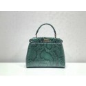 First-class Quality Fendi MINI PEEKABOO Handbag python 8BN244K green JH08653Vu63