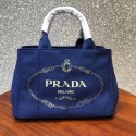 First-class Quality Prada Fabric Printed Tote 1BG439 blue JH05532JF90