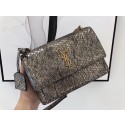 First-class Quality SAINT LAURENT Monogram Sunset medium Snake Leather cross-body Bag 442906 Gold JH07867aF97