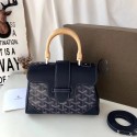 Goyard Calfskin Leather Mini Tote Bag 9955 dark blue JH06662yn71