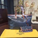 Goyard Y Doodling Calfskin Leather Tote Bag 36987 dark blue JH06680TV86