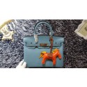 Hermes Birkin 30CM tote bags litchi leather H30 light blue JH01723Kt71