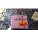 Hermes Birkin 30CM tote bags litchi leather H30 light purple JH01722cJ39