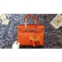 Hermes Birkin 30CM tote bags litchi leather H30 orange JH01731fH28