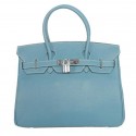 Hermes Birkin 30CM Tote Bags Smooth Togo Leather Blue JH01359JM27