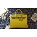 Hermes Birkin 35cm tote bag litchi leather H35 lemon yellow JH01699Nq93