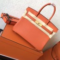 Hermes Birkin 35CM Tote Bag Original Togo Leather BK35 orange JH01627Js85