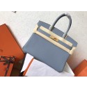 Hermes Birkin 35CM Tote Bag Original Togo Leather BK35 Sky blue JH01628Ce27