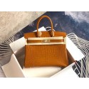 Hermes Birkin Bag Original Leather crocodile HBK35 brown JH01188gC81