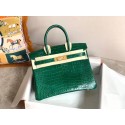 Hermes Birkin Bag Original Leather crocodile HBK35 green JH01189Ym74