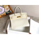 Hermes Birkin Bag Original Leather crocodile HBK35 white JH01193Lg61