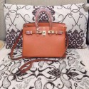 Hermes Birkin H25 litchi grain orange JH01783Lg61