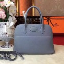 Hermes Bolide Original Togo leather Tote Bag HB31 sky blue JH01576Js15