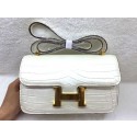 Hermes Constance Bag Croco Leather 3327 White JH01667sA28