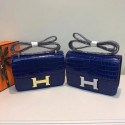 Hermes Constance Bag Croco Leather H6811 blue JH01649Td71