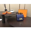 Hermes Constance Original Leatehr mini Shoulder Bag 8006 blue JH01621iv85