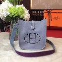 Hermes Evelyne original togo leather mini Shoulder Bag H1187 Sky blue JH01561tF12