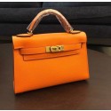 Hermes Kelly 20cm Tote Bag Original Leather KL20 orange JH01362YK70