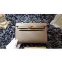 Hermes Kelly 22cm mini tote bag calf leather K011 light gray JH01689fh25