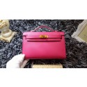 Hermes Kelly 22cm mini tote bag calf leather K011 rose JH01690QV85