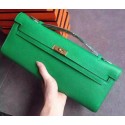 Hermes Kelly 31cm Clutch Original Leather KL31 Green JH01410nR86