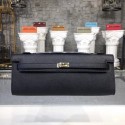 Hermes Kelly Clutch Epsom calfskin H0588 black JH01498zp53