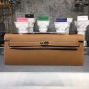 Hermes Kelly Clutch Epsom calfskin H0588 brown JH01491aT18