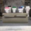 Hermes Kelly Clutch Epsom calfskin H0588 grey JH01496jI43