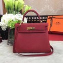 Hermes Kelly KY32 Tote Bag togo original Leather red Gold hardware JH01642eT55