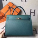 Hermes original epsom leather kelly Tote Bag KL2832 green JH01548OV44