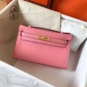 Hermes original epsom leather kelly Tote Bag KL2833 pink JH01531WA43