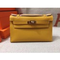 Hermes original epsom leather kelly Tote Bag KL2833 yellow JH01479Qu69