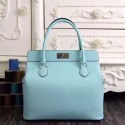 Hermes original leather toolbox handbag 3069 sky blue JH01613IN59