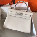 Hermes original Togo leather kelly bag KL320 cream JH01398Dy68