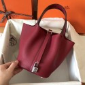 Hermes Picotin Lock PM Bags Original Leather H8688 wine red JH01339Hx86