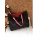 Hermes Shopping Bag Totes Clemence H036 black&red JH01434uo30