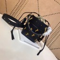 High Imitation CHLOE Mini Roy leather bucket bag 3E128C black JH08891vF44