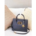 High Quality DIOR MEDIUM ST HONORE TOTE Grained Calfskin M9321UMBA dark blue JH06844bo33